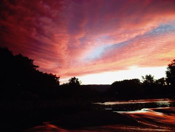 Sunset over landscape