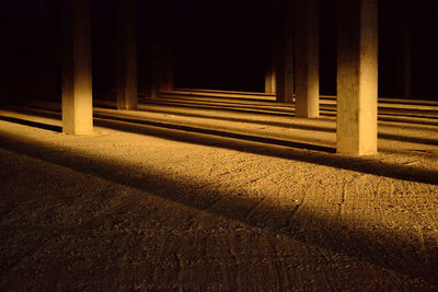 Illuminated lights at night