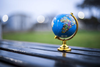 Close-up of metallic ball