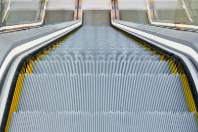 Close-up of escalator