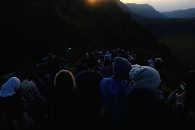 People on mountain landscape