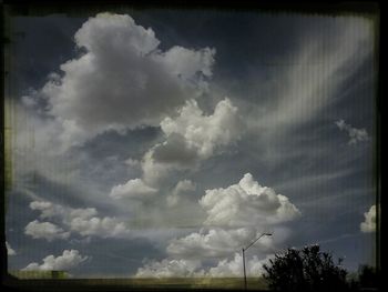 Low angle view of cloudy sky