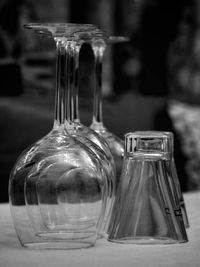 Close-up of glass jar on table