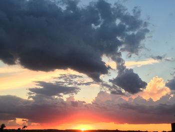 Low angle view of dramatic sky