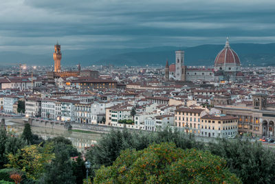 View of the main cathedral of florence - santa maria del fiore, view of the capital of tuscany