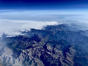 Aerial view of sea against sky