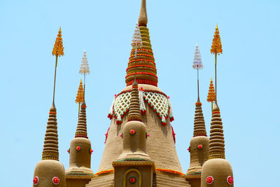 Low angle view of traditional building against sky