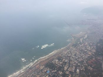 Aerial view of seascape