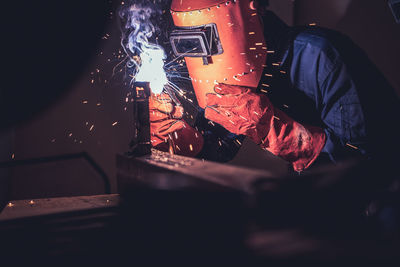 Man working on machine