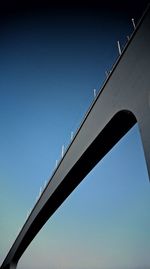 Low angle view of bridge against clear sky