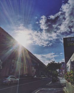 City street against sky