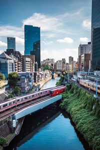 Tokyo train bridge near mizonokuchi station