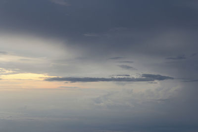 Low angle view of dramatic sky during sunset