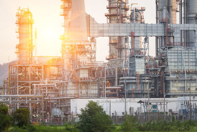 View of factory against sky