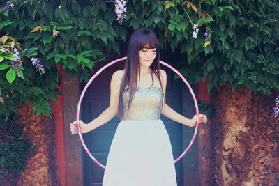 Portrait of young woman