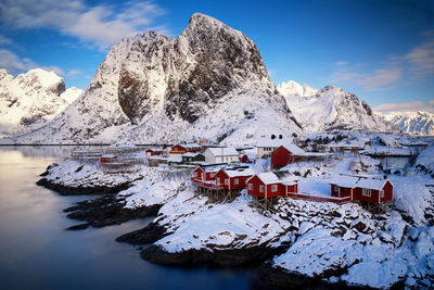 Idyllic fishing village from norway