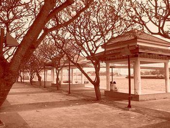 Built structure with trees in background