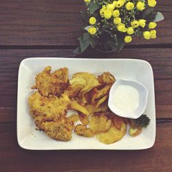 Close-up of served food