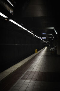 Illuminated subway station