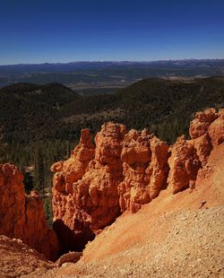 Scenic view of rocky mountains against sky