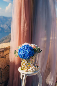 Close-up of flower bouquet against plants