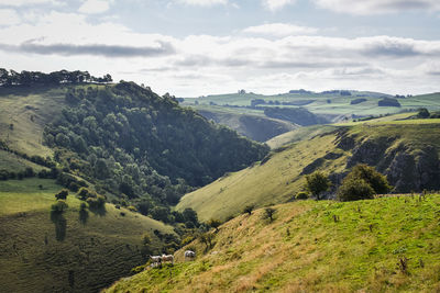 High angle view of landscape against sky