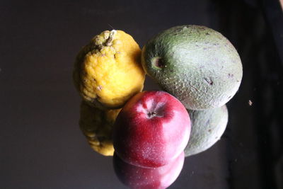 Close-up of apples on table