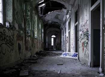 Interior of abandoned building