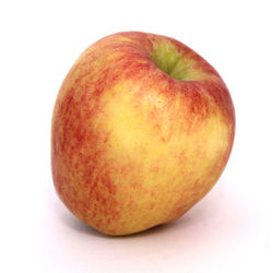 Close-up of apple against white background