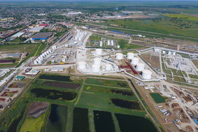 High angle view of cityscape