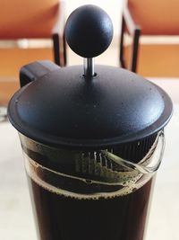 Close-up of coffee on table