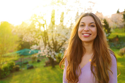 Portrait of a smiling young woman