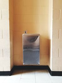 Open door of building