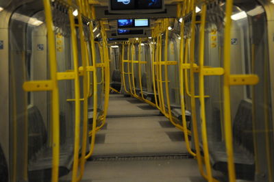 View of yellow machine in factory