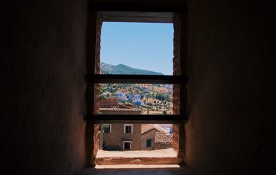 Window on wall of building