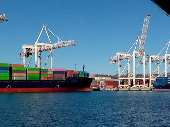 Cranes at harbor