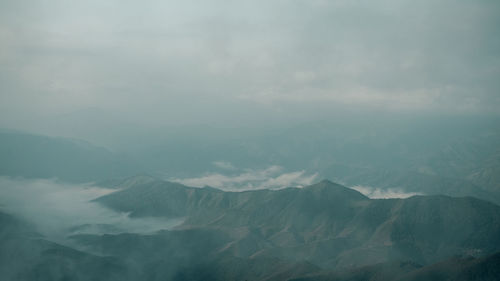 Valley with foggy day