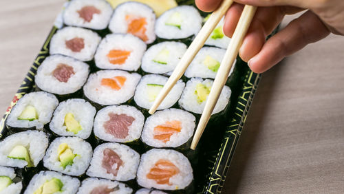 Close-up of sushi