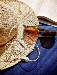 High angle view of sunglasses on table
