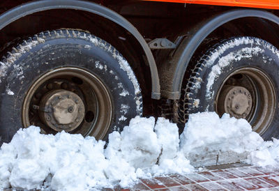 Snow covered car