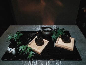 Close-up of food on table