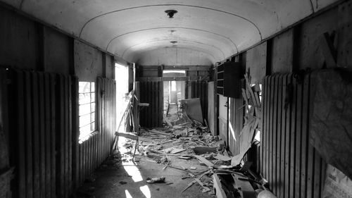 Interior of abandoned building