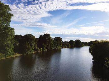 Scenic view of river against sky