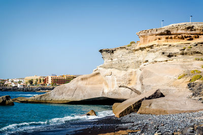 Rock formations at seaside