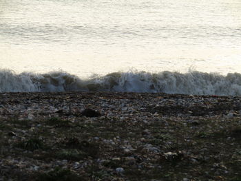 Waves rushing towards shore