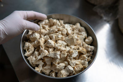 Close-up of food in bowl on table