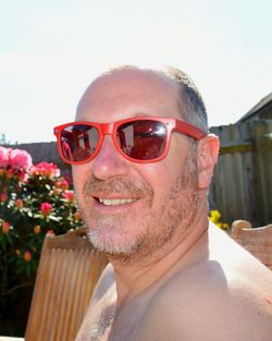 Portrait of man wearing sunglasses