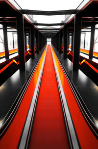 View of escalator at subway station