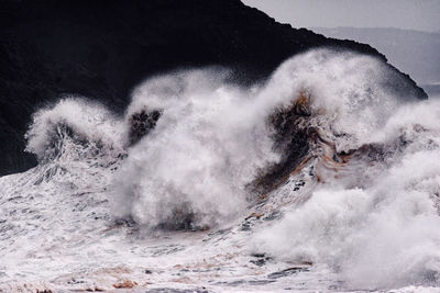 View of waves on shore