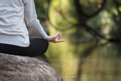 Woman meditating